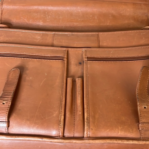 Genuine Leather Messenger Briefcase Crossbody Laptop Shoulder Strap Bag Vintage - Picture 9 of 16